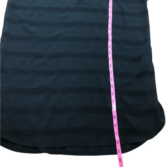 Zara Basic Black Striped 3/4 Sleeve Split Neck lagenlook Tunic Blouse Size L - Picture 7 of 7